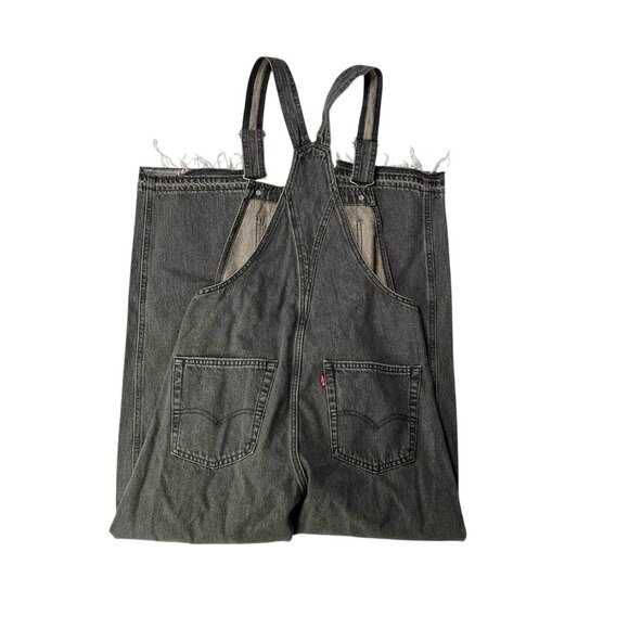 Free People Levi's Two Horses Vintage Overalls Black Gray Denim NWT Size XSmall - Picture 5 of 7